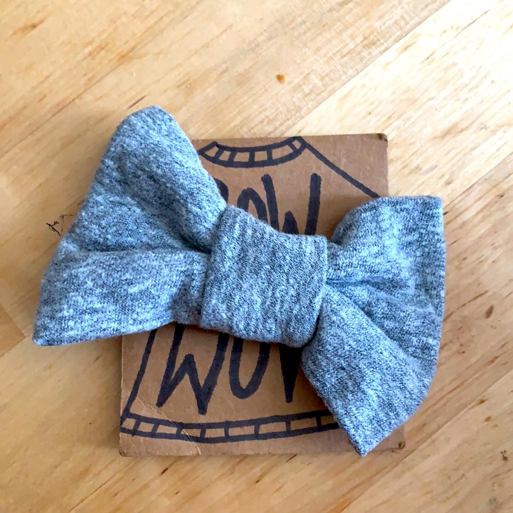 Gray Dog Bow Tie, T-Shirt Material